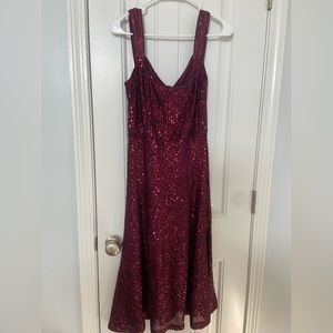 deep red all over sequins party dress ❤️✨